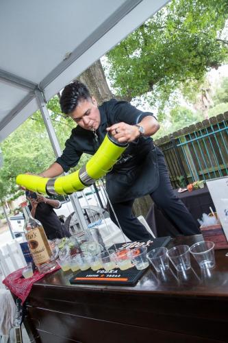 2017HoustoniaMag-ArtGiraldoPhoto-6608 - Jojo Martinez with Tito's Vodka